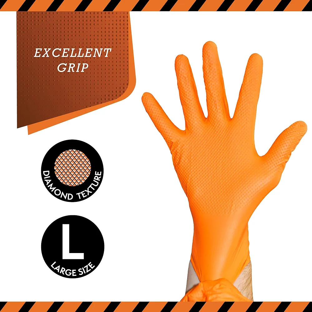 Thick Dotted Orange Gloves - Image 3