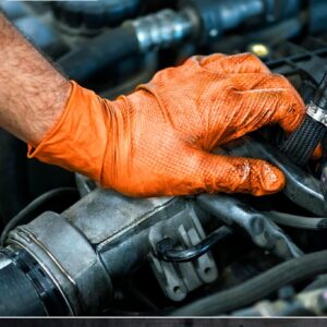 Thick Dotted Orange Gloves