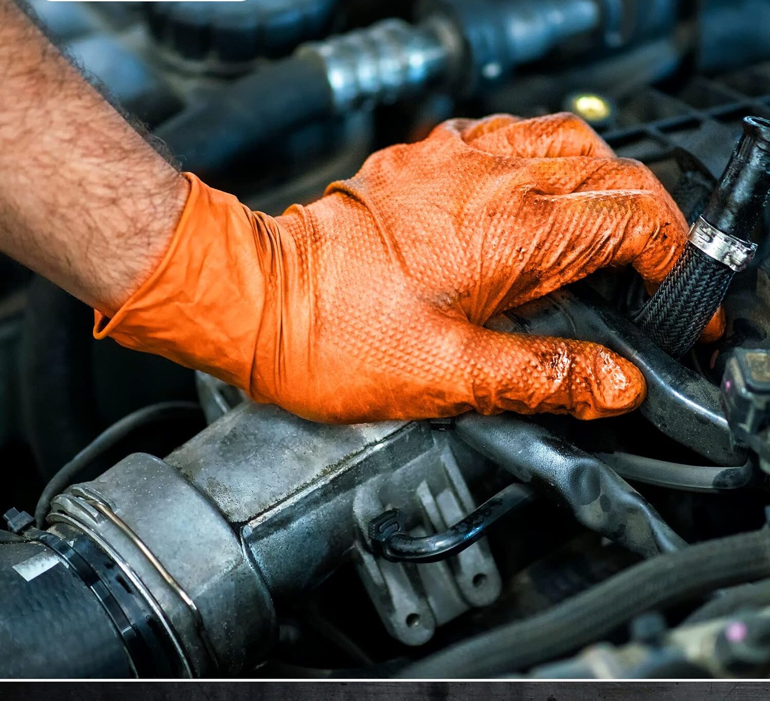 Thick Dotted Orange Gloves