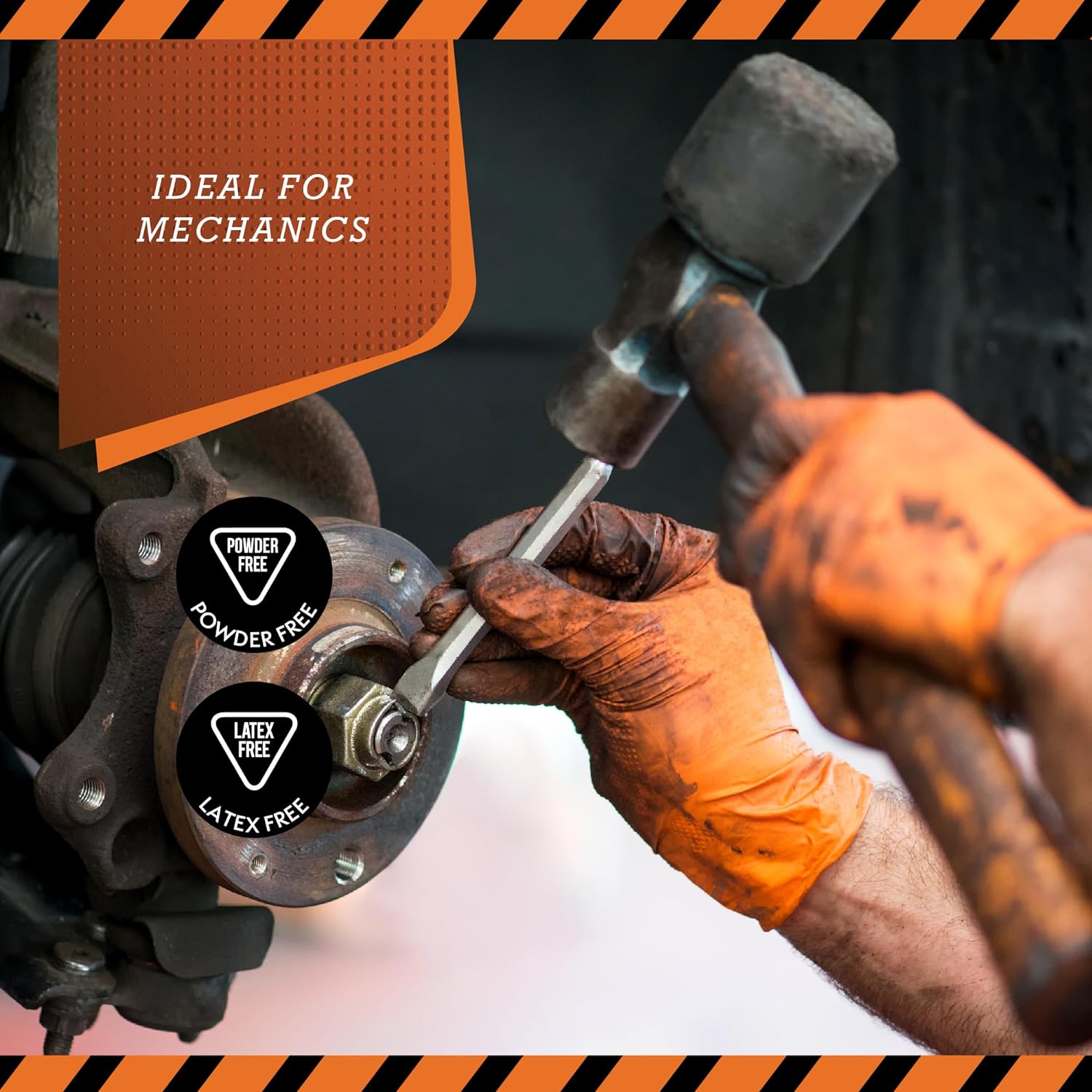 Thick Dotted Orange Gloves - Image 5