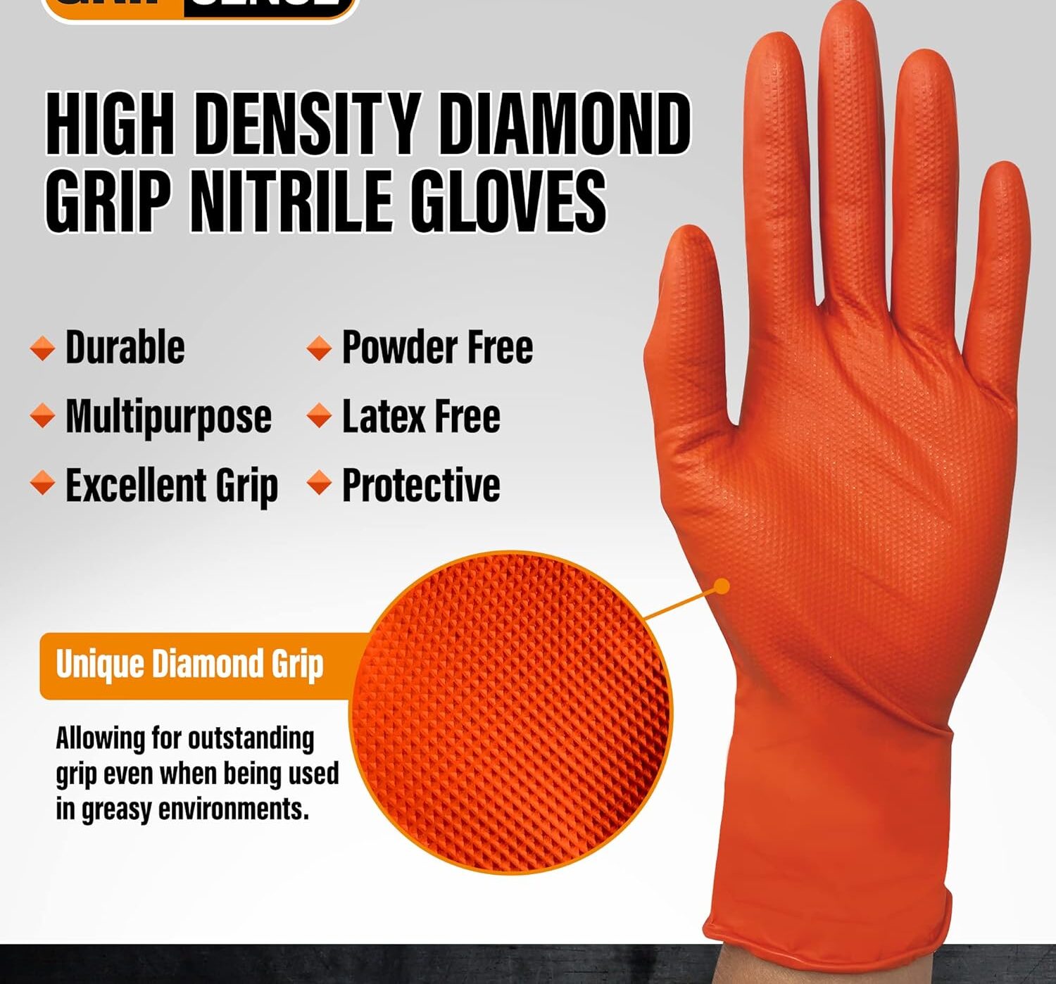Thick Dotted Orange Gloves - Image 2