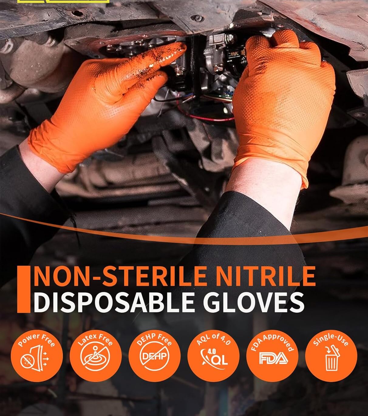 Thick Dotted Orange Gloves - Image 6