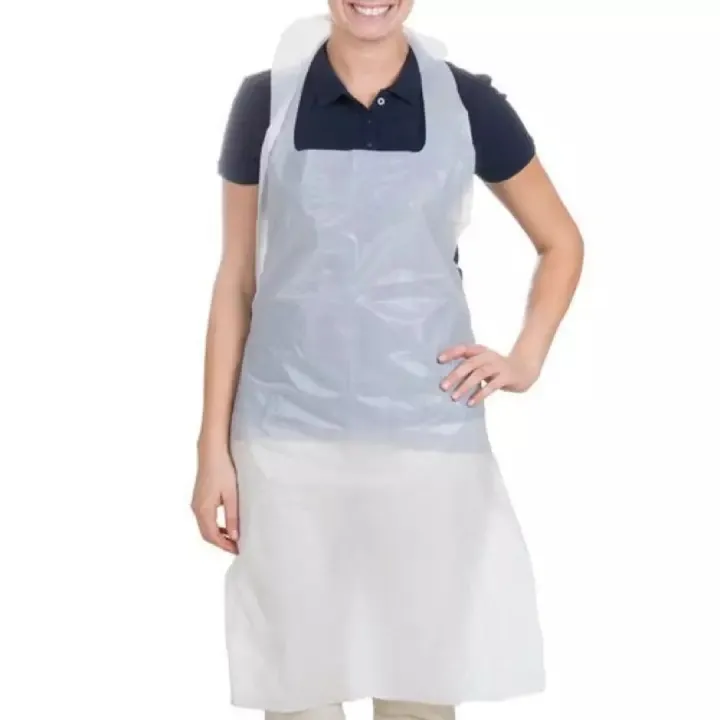 Disposible white apron female